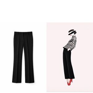 Aritzia TEN Tailored Pants – Black Straight Leg Trousers | Size 4